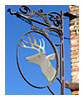 bronze deer head sign
