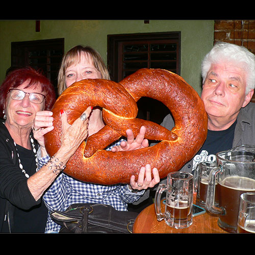 Mmmm.... pretzels and beer!